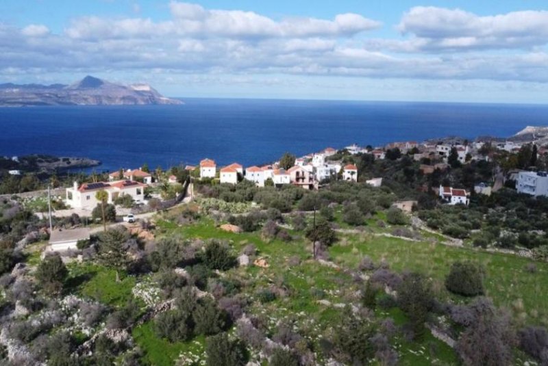 Kokkino Chorio Kreta, Kokkino Chorio: Landschaftlich reizvolles Grundstück mit Meerblick zu verkaufen Grundstück kaufen